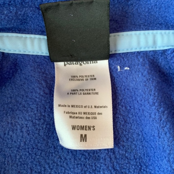 Patagonia Women’s Capilene Fleece 3/4 Zip Pullover Jacket Purple Blue Size M - Picture 5 of 6